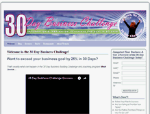 Tablet Screenshot of 30daybusinesschallenge.com